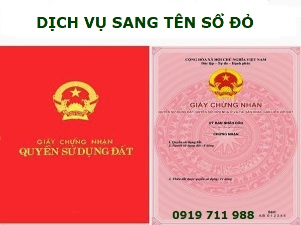 Dịch vụ sang tên sổ đỏ tại Hà Nội giá rẻ