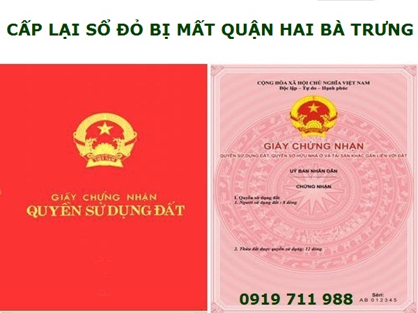 Thủ tục cấp lại sổ đỏ quận Hai Bà Trưng bị mất nhanh gọn
