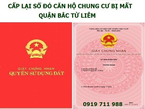 Cấp lại sổ đỏ bị mất quận Bắc Từ Liêm nhanh gọn, giá rẻ nhất thị trường
